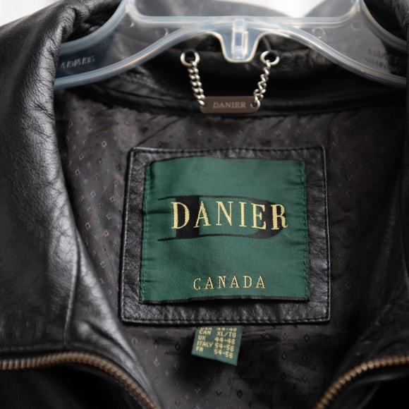 DANIER Men's Black Leather Jacket Size XL- Removable Layers VINTAGE High Quality - Picture 4 of 8